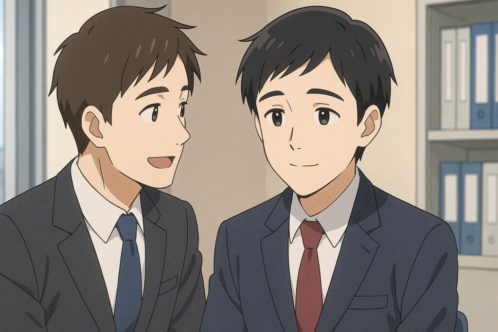 同僚から「会社に残って良かった」という話をされている